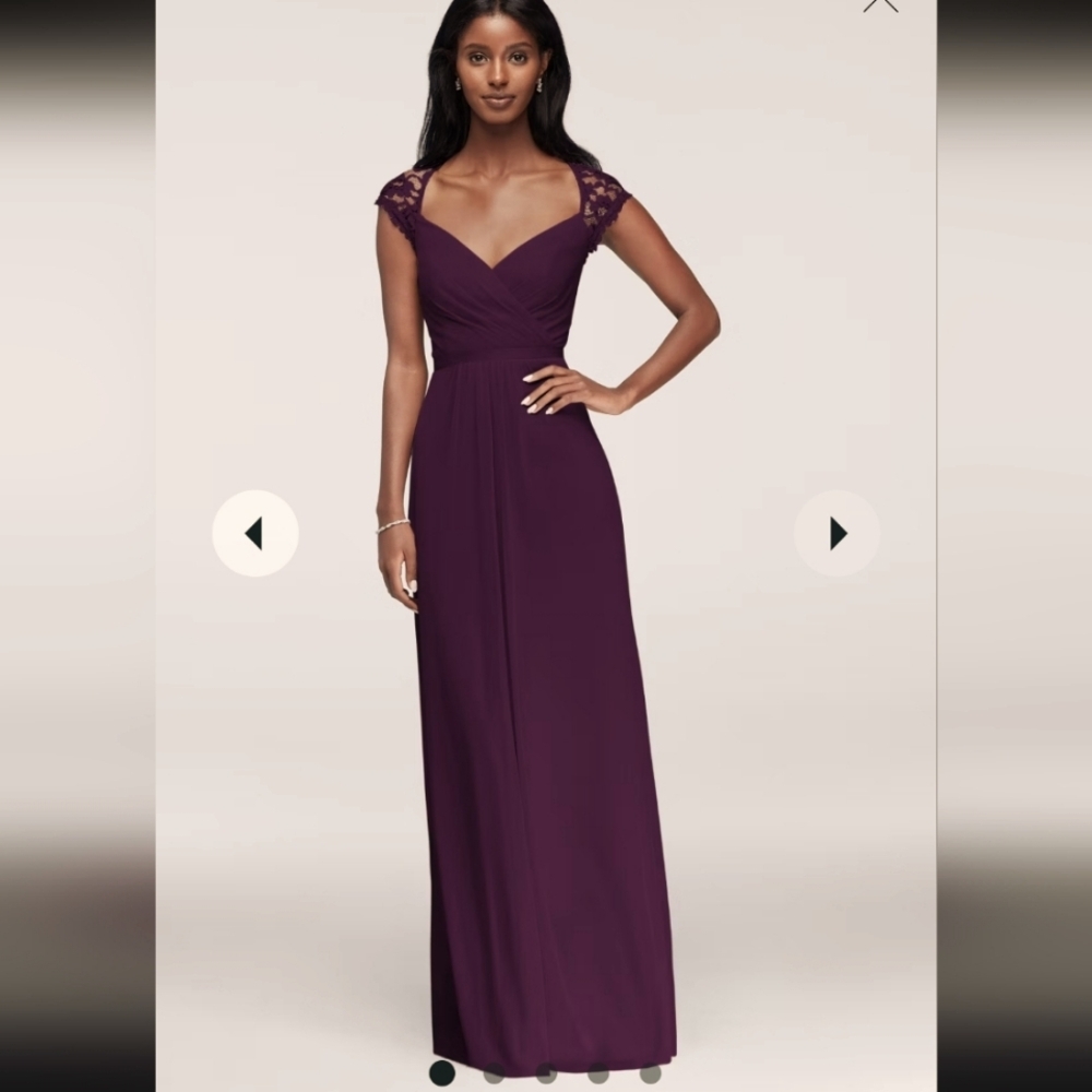 Elegant Purple Lace Evening Gown